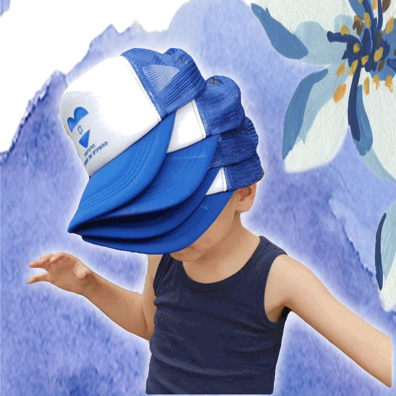 כובע מודפס לעצמאות - כובע מרשת בהדפסה אישית ליום העצמאות