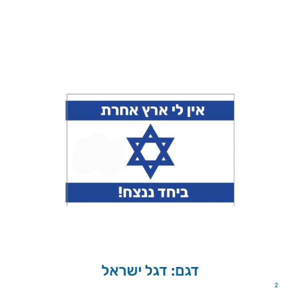 מגנט למכונית בהדפסה אישית כולל מיתוג וכיתוב . דגם דגל ישראל