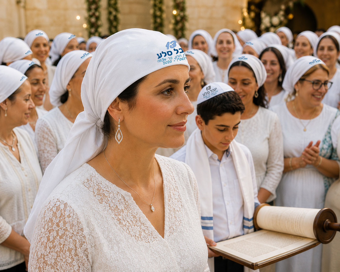 מטפחת ראש ממותגת היא אחת המתנות המרגשות והפופולריות ביותר באירועים משפחתיים. הצבע הלבן מסמל חגיגיות, טוהר והתחלה חדשה, והוא משתלב בצורה מושלמת עם האווירה המרוממת של שמחות משפחתיות.