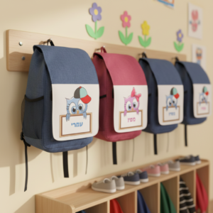 תיק לגן עם שם