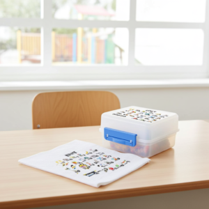 קופסת אוכל ומפית