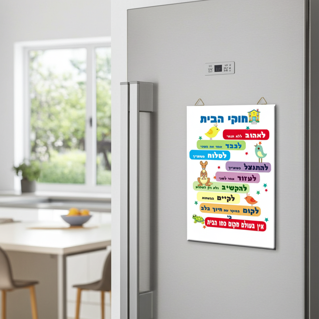 מגנט ממתכת ליום המשפחה עם הדפסה צבעונית בהתאמה אישית. אפשר להדפיס על המגנט את אחד העיצובים שלנו או שתוכלו לשלוח כיתובים משלכם או עיצוב / תמונה משלכם.