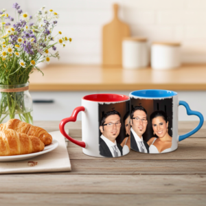 ספל ידית בצורת לב