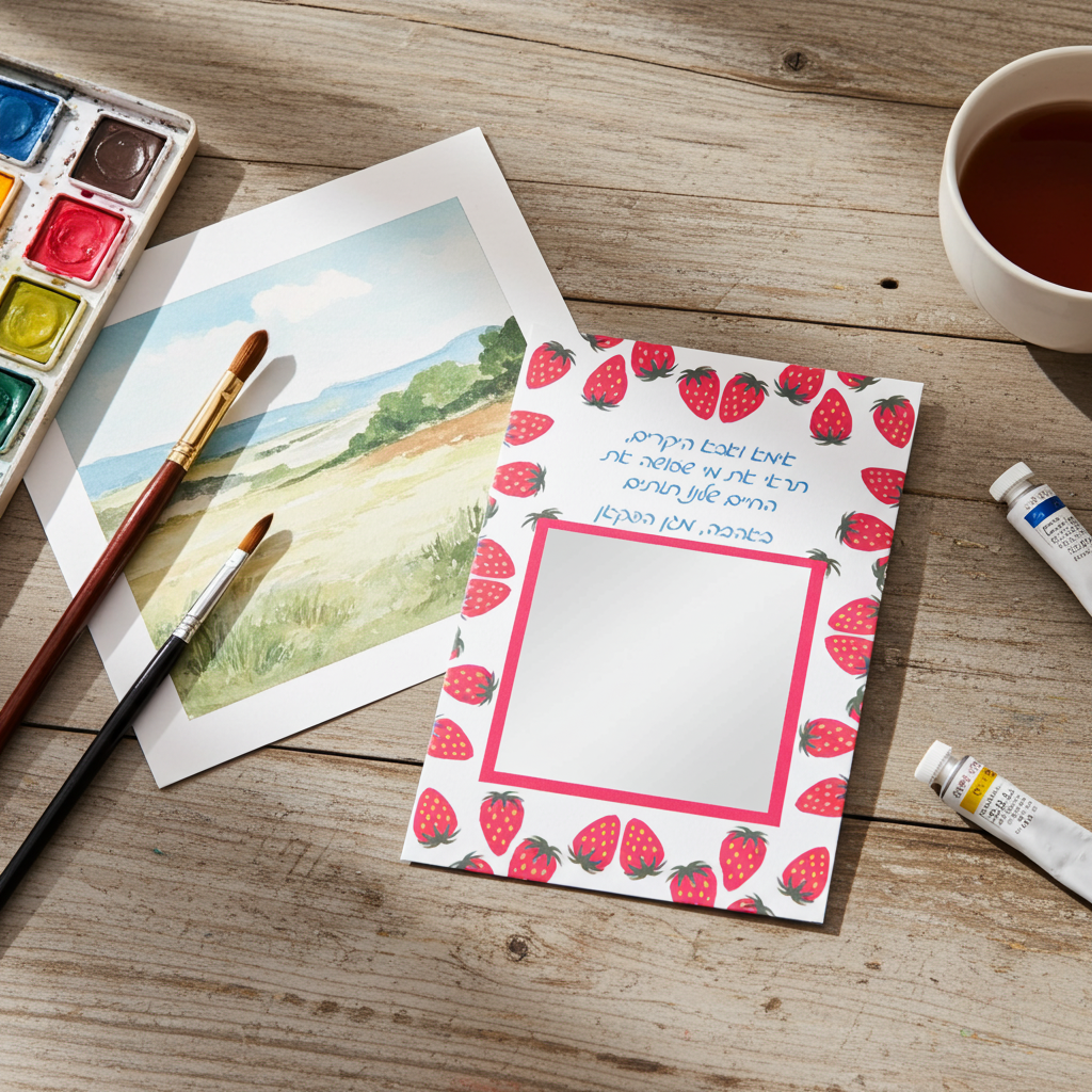 גלויה עם מראה - מתנה קטנה וסמלית ליום המשפחה